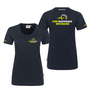 T-Shirt Frauen | HAKRO 127 | First Responder mit Ortsname...