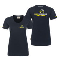 T-Shirt Frauen | HAKRO 127 | First Responder mit Ortsname Timer EKG-Linie | BACKDRA