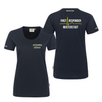 T-Shirt Frauen | HAKRO 127 | First Responder mit Ortsname und EKG-Linie upline