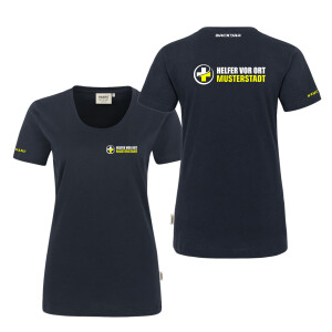 T-Shirt Frauen | HAKRO 127 | Helfer vor Ort mit Ortsname...
