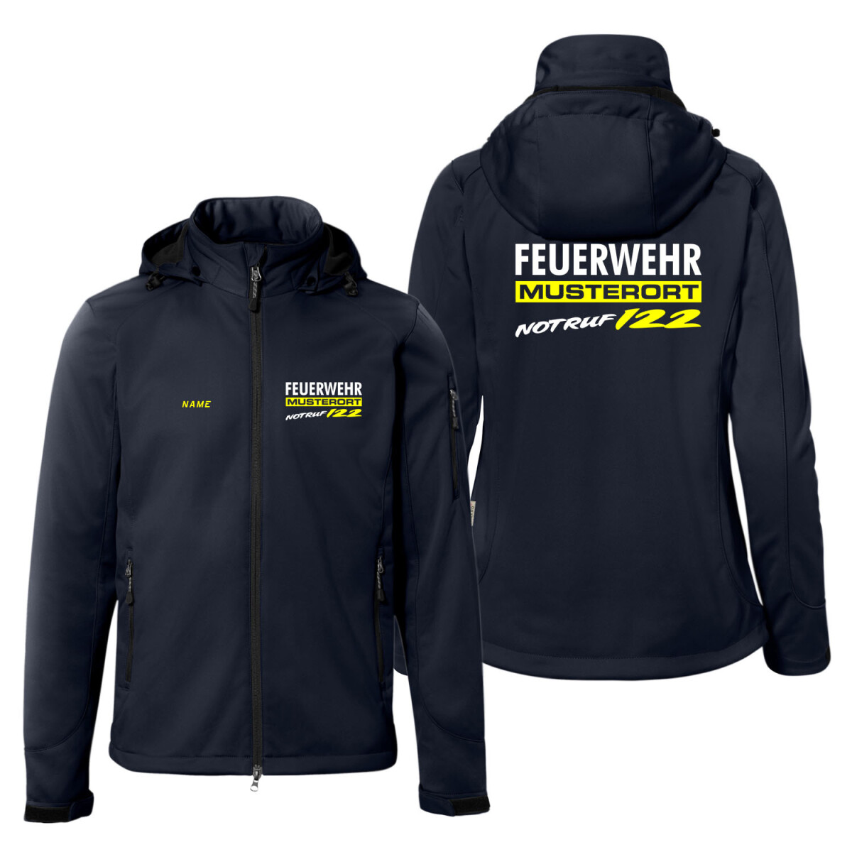 Softshelljacke Männer | HAKRO 848 | Feuerwehr mit...