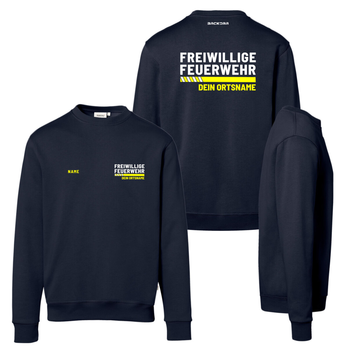 Pullover unisex | HAKRO 471 | Wunschtext Feuerwehr mit...