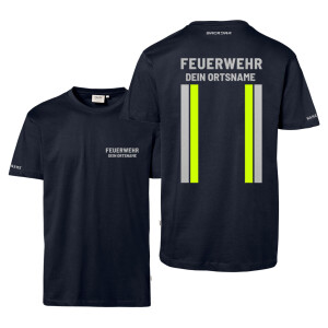 T-Shirt Männer | HAKRO 292 | Feuerwehr mit Ortsname Hupf