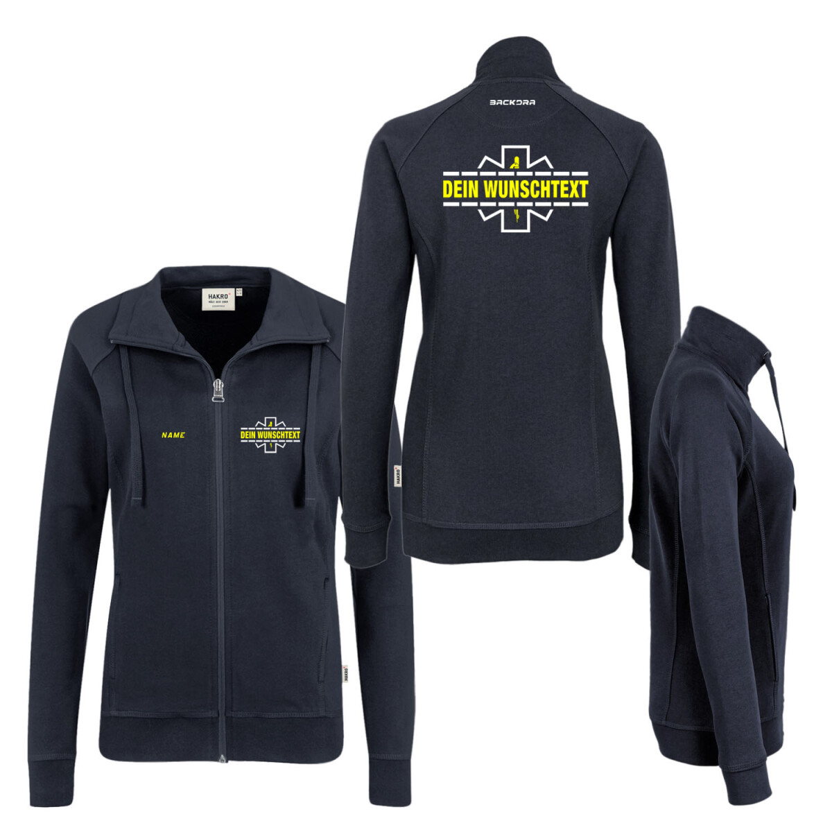 Sweatjacke Frauen | HAKRO 406 | Rettungsdienst Star of...