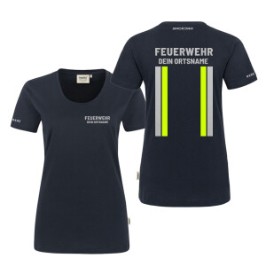T-Shirt Frauen | HAKRO 127 | Feuerwehr mit Ortsname Hupf...