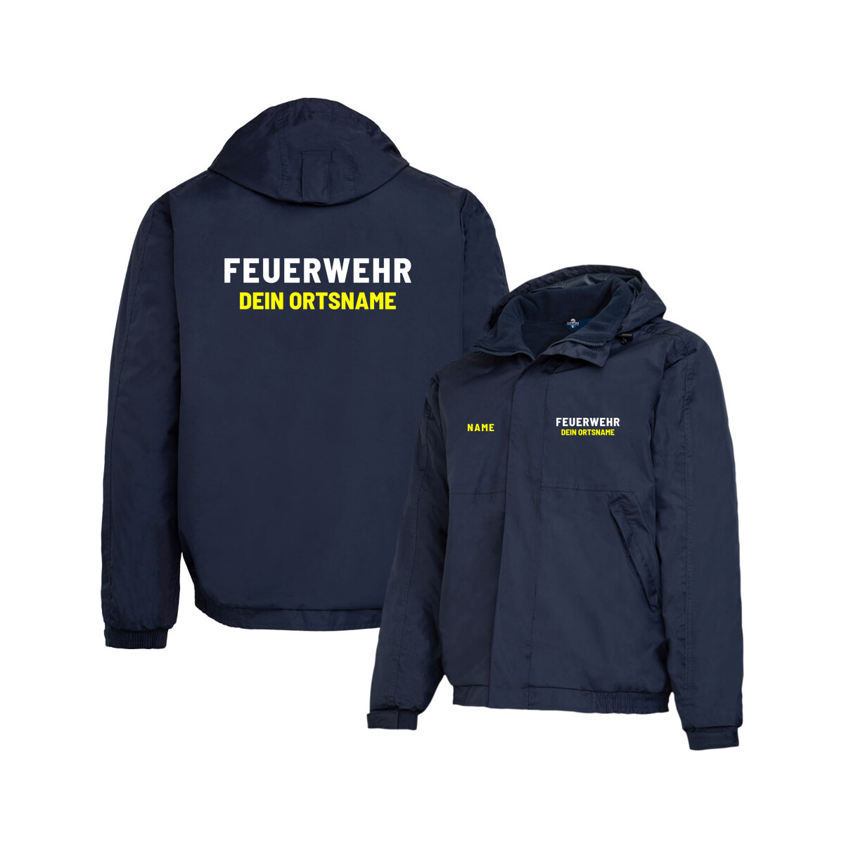 Outdoorjacke gefüttert, winddicht | Feuerwehr mit...