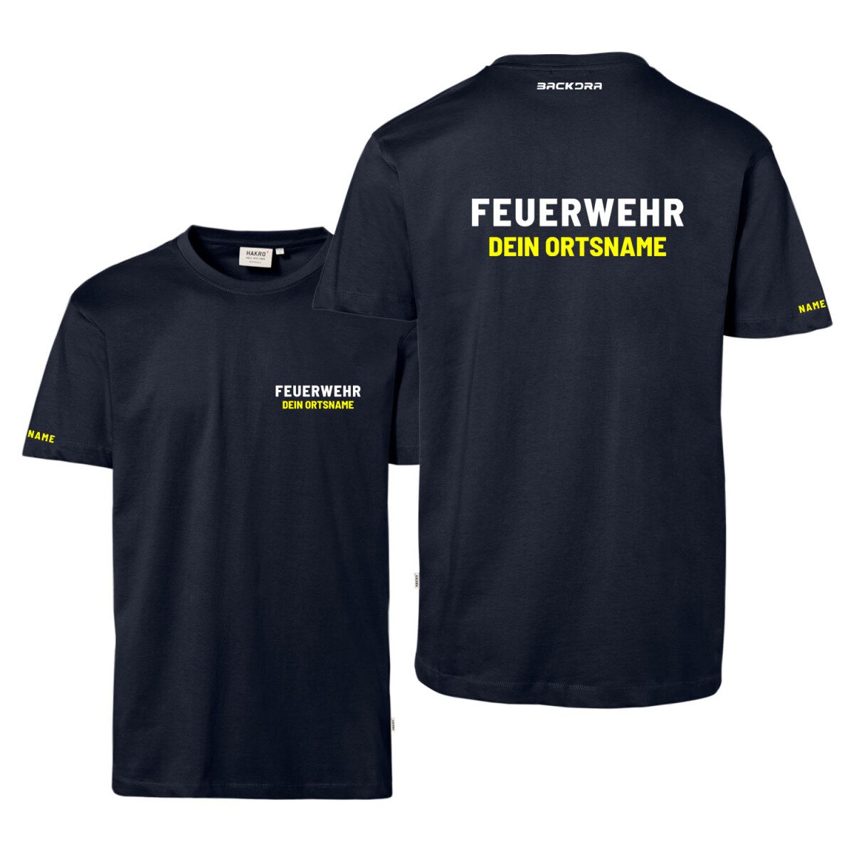 T-Shirt Männer | HAKRO 292 | Feuerwehr mit Ortsname...