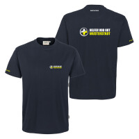 T-Shirt Männer Mikralinar | HAKRO 281 | Helfer vor Ort mit Ortsname Kreuz | BACKDRA