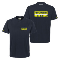 T-Shirt Männer Mikralinar | HAKRO 281 | Feuerwehr mit Ortsname im Einsatzlook | BACKDRA