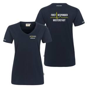 T-Shirt V-Neck Frauen Mikralinar | HAKRO 181 | First...