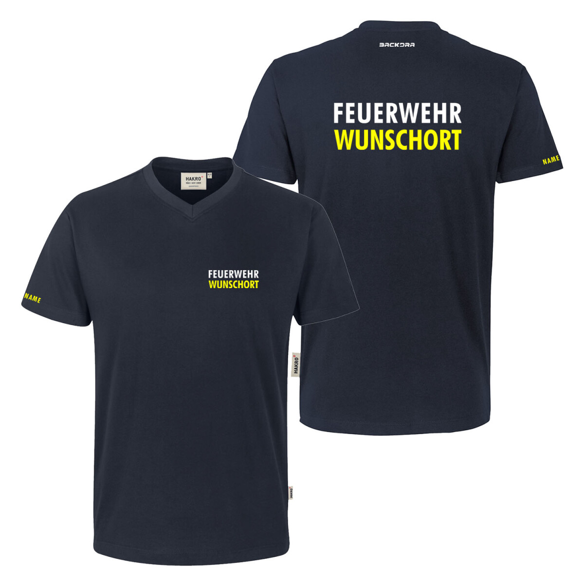 T-Shirt V-Neck Männer | HAKRO 226 | Basic Feuerwehr...