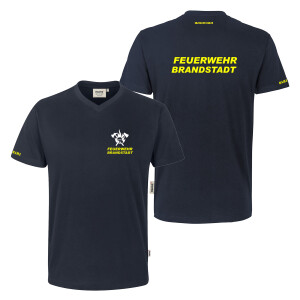 T-Shirt V-Neck M&auml;nner | HAKRO 226 | Feuerwehr...