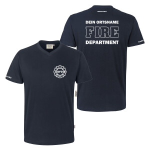 T-Shirt V-Neck Männer | HAKRO 226 | Feuerwehr Fire...