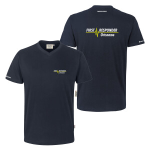 T-Shirt V-Neck Männer | HAKRO 226 | First Responder...