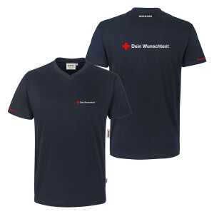 T-Shirt V-Neck Männer | HAKRO 226 | Rettungsdienst...