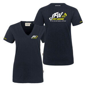 T-Shirt V-Neck Frauen | HAKRO 126 | Jugendfeuerwehr JFW...