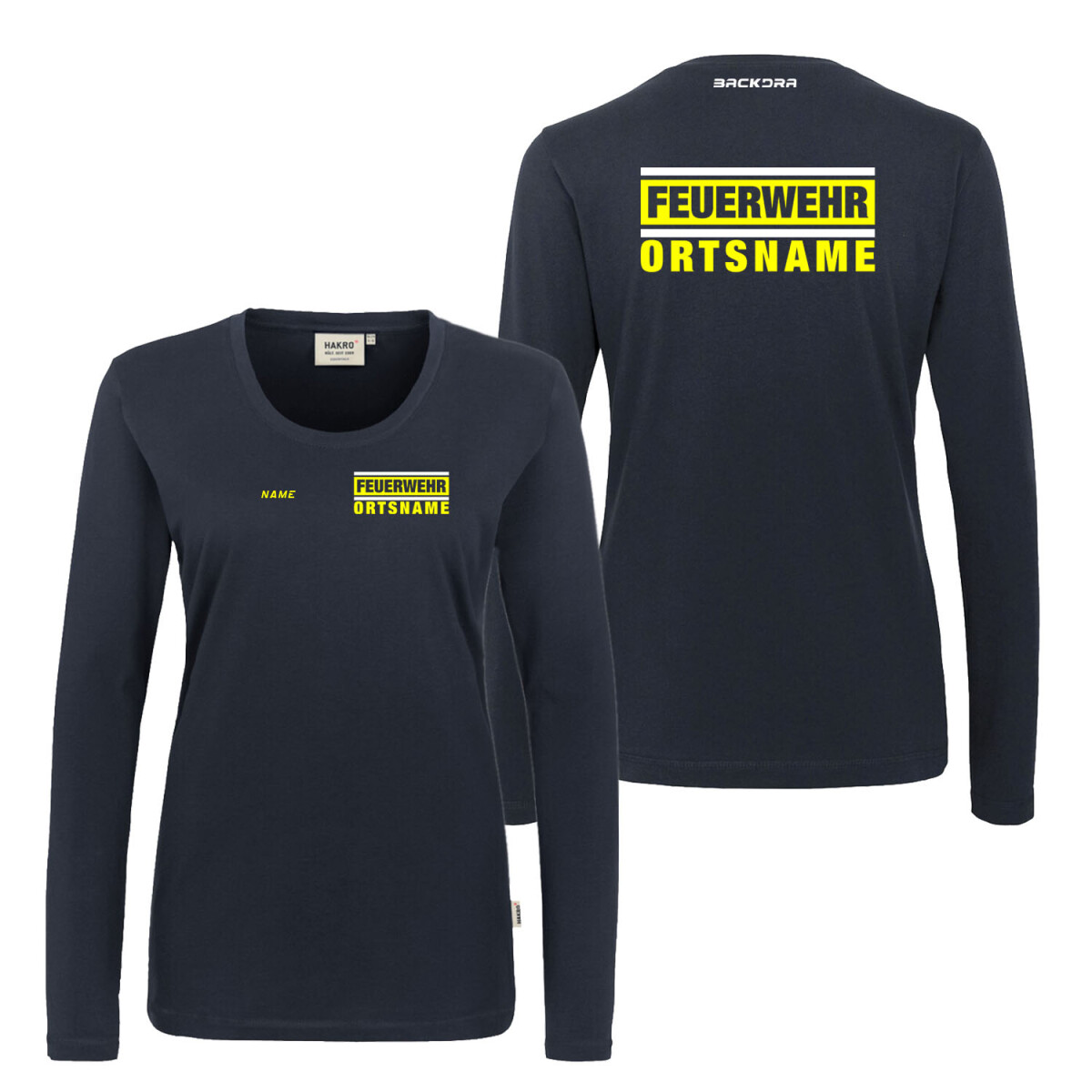 Langarm Shirt Frauen Mikralinar | HAKRO 179 | Feuerwehr...