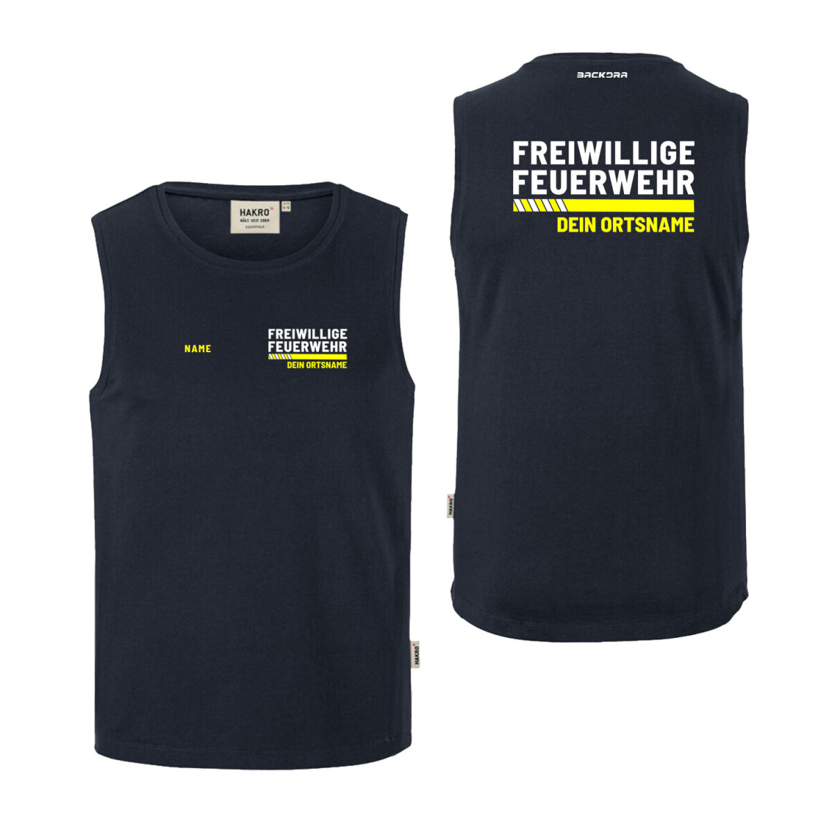 Tank Top Männer | HAKRO 259 | Wunschtext Feuerwehr...