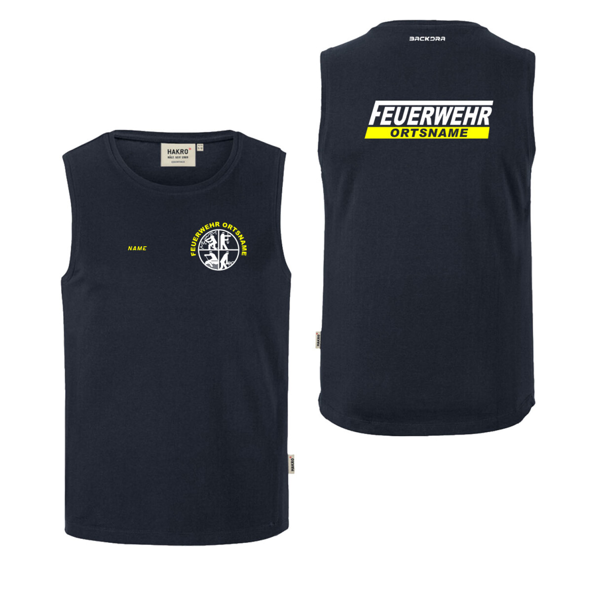 Tank Top Männer | HAKRO 259 | Feuerwehrsignet mit...