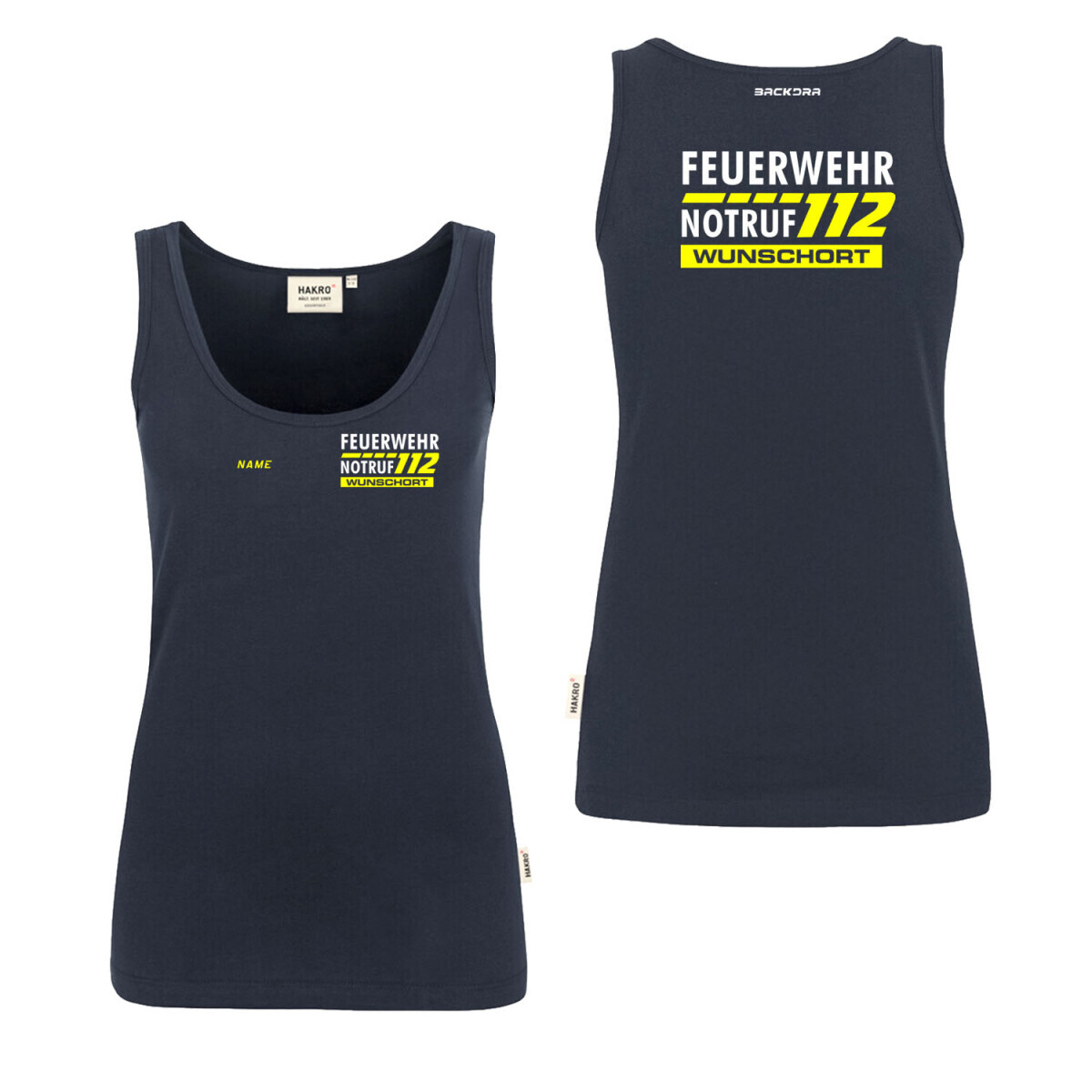 Tank Top Frauen | HAKRO 159 | Feuerwehr Notruf 112 mit...