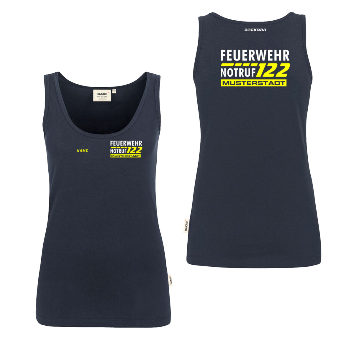 Tank Top Frauen | HAKRO 159 | Feuerwehr Notruf...