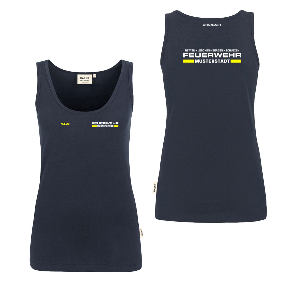 Tank Top Frauen | HAKRO 159 | Feuerwehr mit Ortsname +...