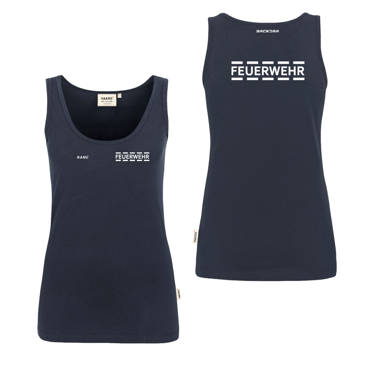 Tank Top Frauen | HAKRO 159 | Feuerwehr Stripes | BACKDRA