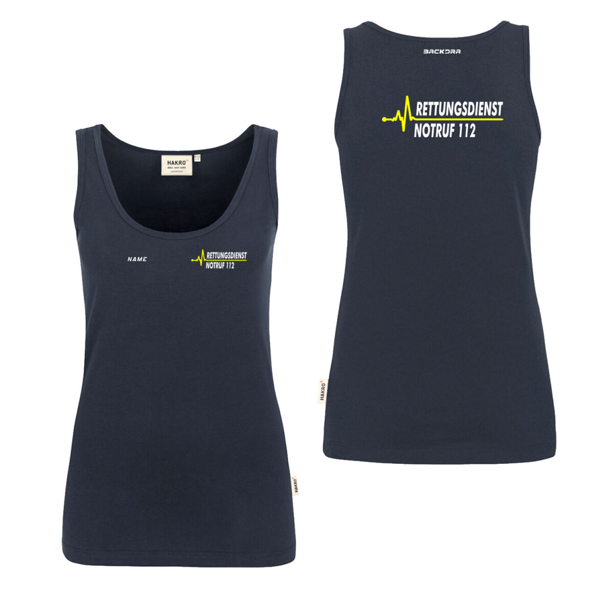 Tank Top Frauen | HAKRO 159 | Rettungsdienst EKG-Linie...