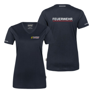Funktions T-Shirt Frauen | HAKRO 187 | Feuerwehremblem...