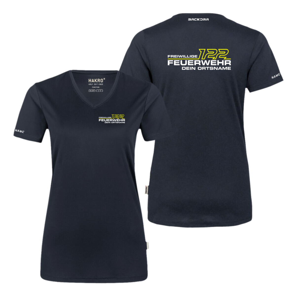 Funktions T-Shirt Frauen | HAKRO 187 | Feuerwehr mit 122...