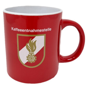 Kaffeetasse Feuerwehr Kaffeeentnahmestelle + Korpsemblem...