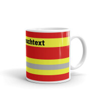 Kaffeetasse - Hupf Style rot mit Wunschtext | BACKDRA