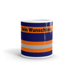 Kaffeetasse - Jugendfeuerwehr Style blau mit Wunschtext