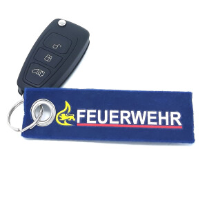 Schlüsselanhänger aus Filz mit Feuerwehremblem...
