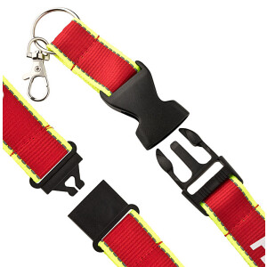 Lanyard / Schlüsselband mit nachleuchtendem Aufdruck Feuerwehr 112 | BACKDRA