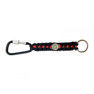 Schlüsselanhänger Feuerwehr mit Emblem aus Paracord...