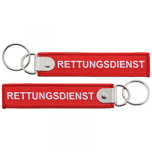 Rettungsdienst Schlüsselanhänger rot mit verstärkter...