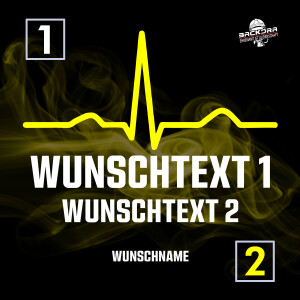 T-Shirt Männer Cotton Tec®  | HAKRO 269 | Rettungsdienst Wunschtext EKG-Linie QRS Komplex | BACKDRA