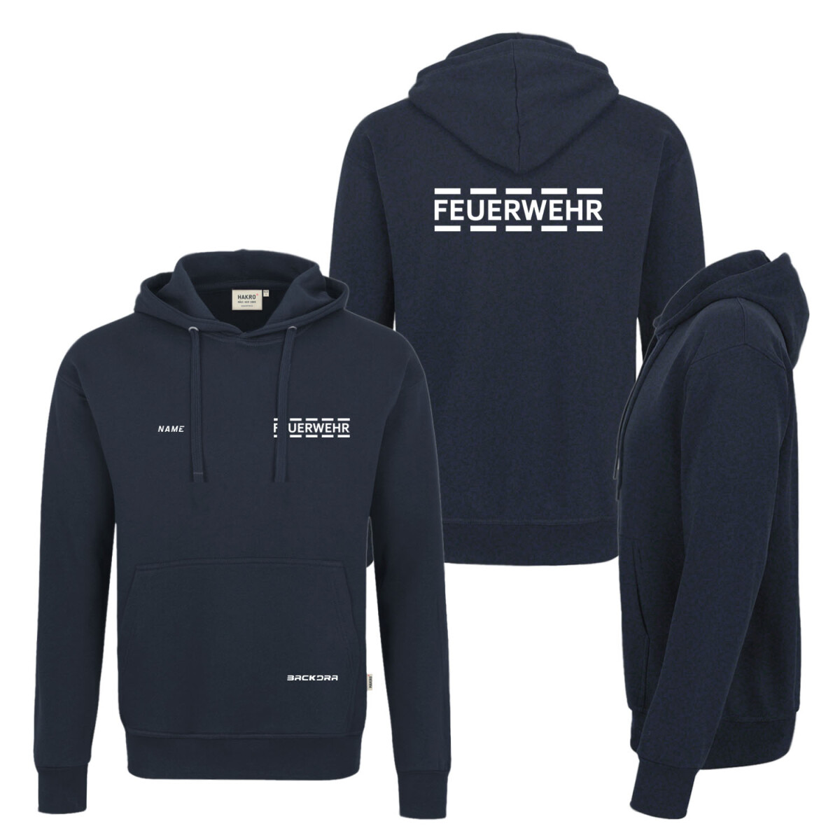 Hoodie - Kapuzenpulli | HAKRO 601 | Feuerwehr Stripes |...