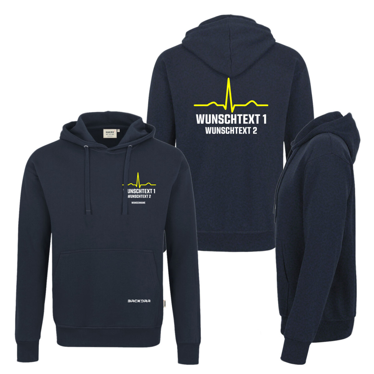 Hoodie - Kapuzenpulli | HAKRO 601 | Rettungsdienst...