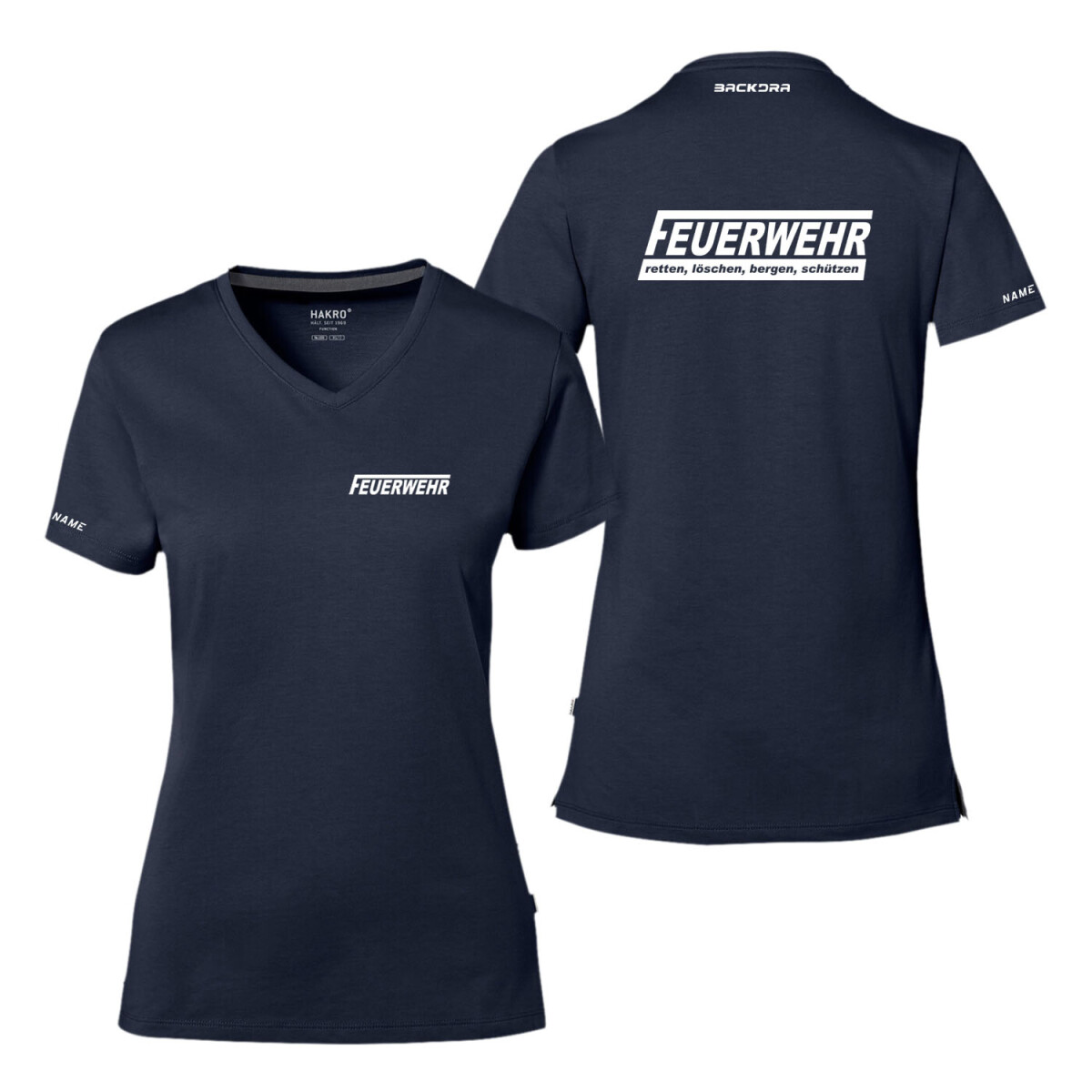 T-Shirt Frauen Cotton Tec®  | HAKRO 169 | Feuerwehr...