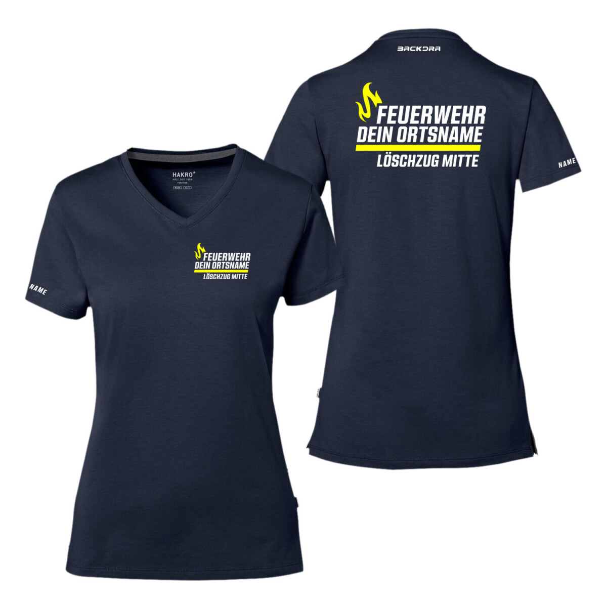 T-Shirt Frauen Cotton Tec®  | HAKRO 169 | Feuerwehr...