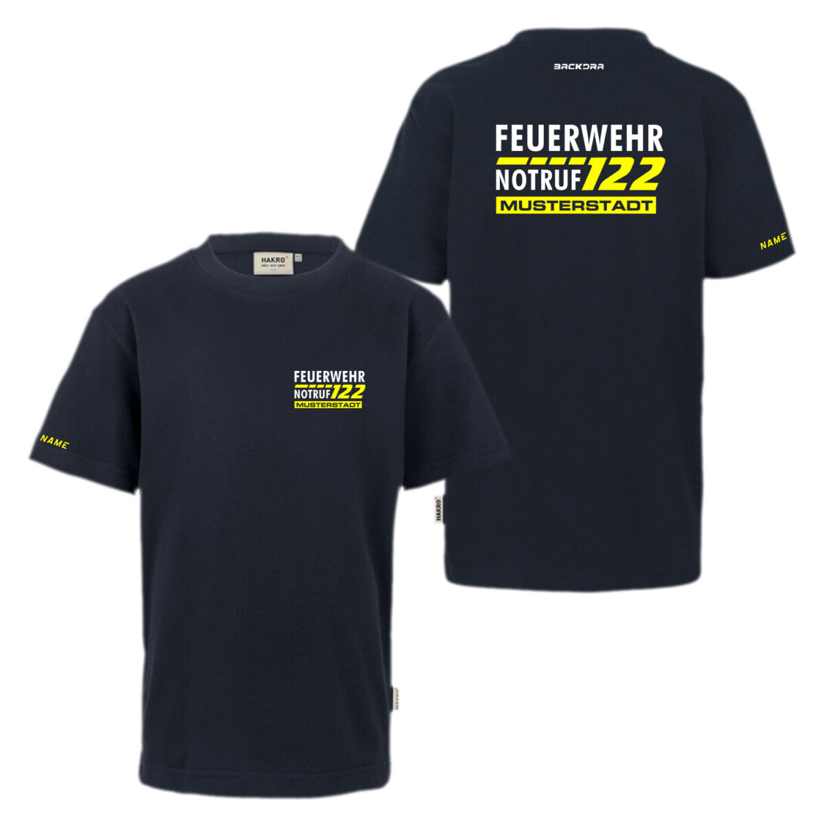 T-Shirt Kinder | HAKRO 210 | Feuerwehr Notruf...