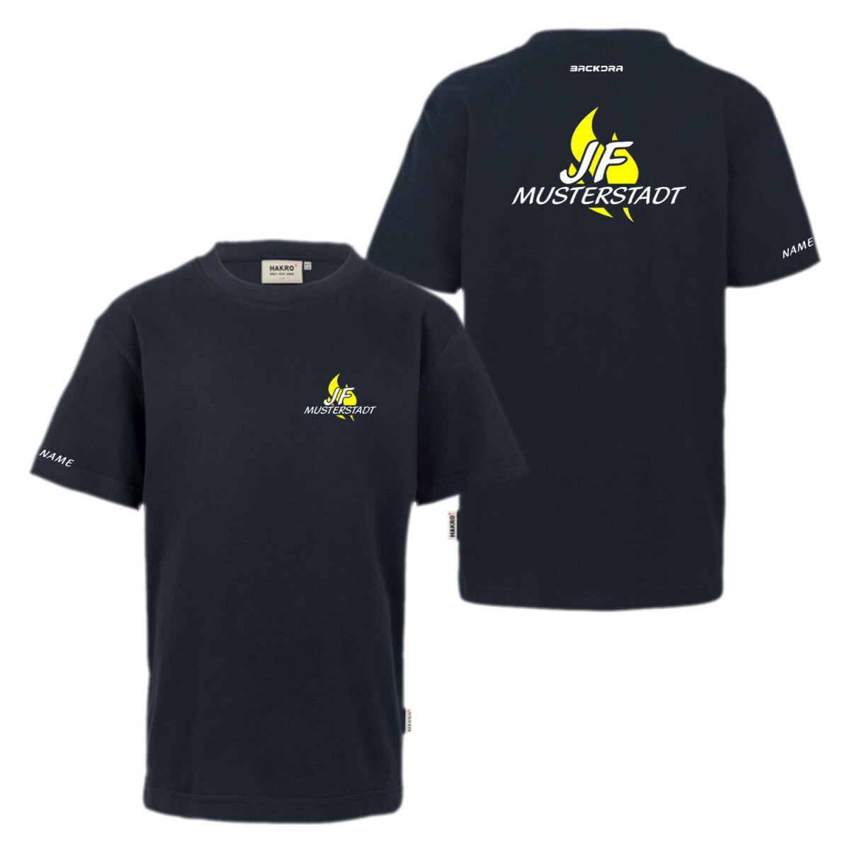 T-Shirt Kinder | HAKRO 210 | Jugendfeuerwehr JF Flamme...