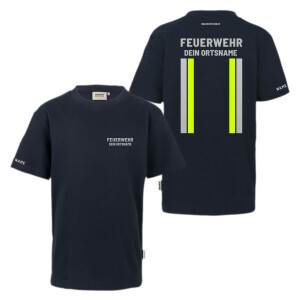 T-Shirt Kinder | HAKRO 210 | Feuerwehr mit Ortsname Hupf...