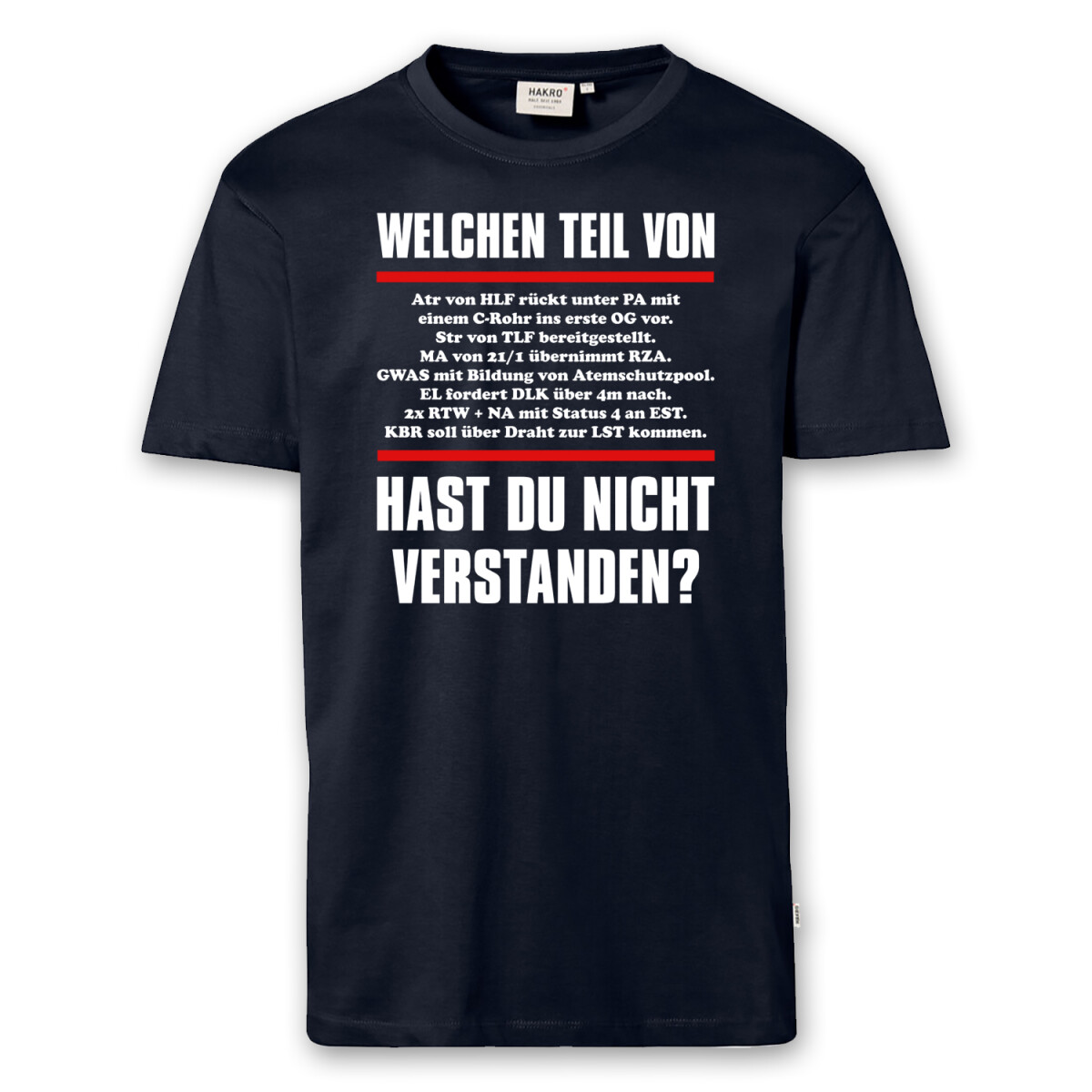 T-Shirt Männer | HAKRO 292 | Feuerwehr nicht...