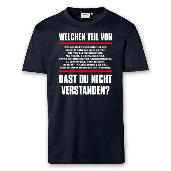 T-Shirt Männer | HAKRO 292 | Feuerwehr nicht verstanden | BACKDRA