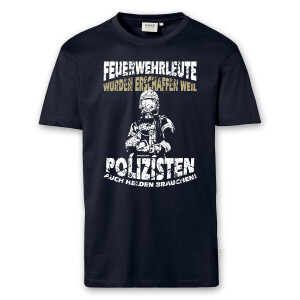 T-Shirt Männer | HAKRO 292 | Feuerwehr vs. Polizei | BACKDRA