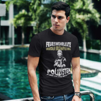 T-Shirt Männer | HAKRO 292 | Feuerwehr vs. Polizei | BACKDRA