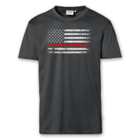T-Shirt Männer | US Flagge thin red line